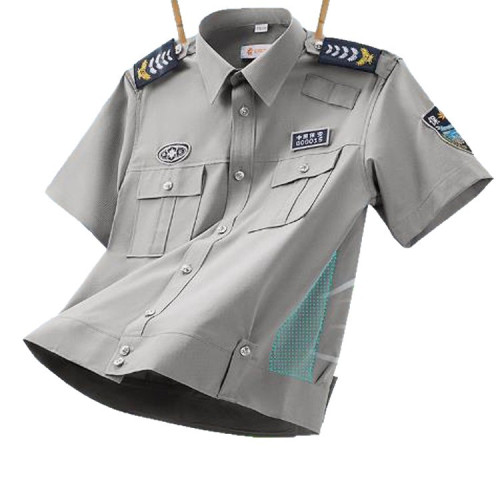 冰絲速乾保安工作服套裝夏款短袖襯衣2025新款夏季速乾衣保安服裝