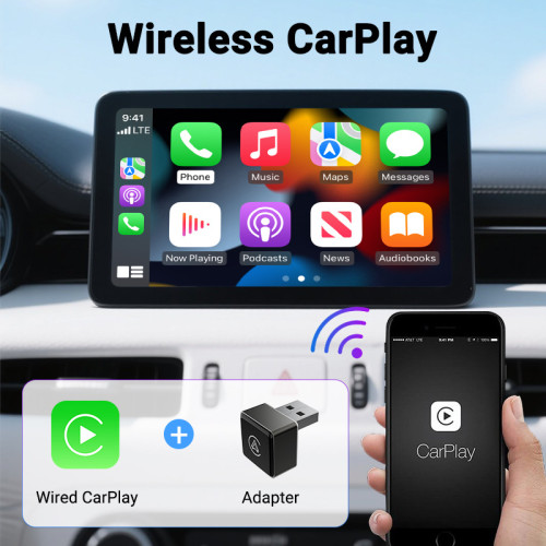 carplay模塊2in1智能可攜式車用互聯盒子安卓Autocarplay盒子
