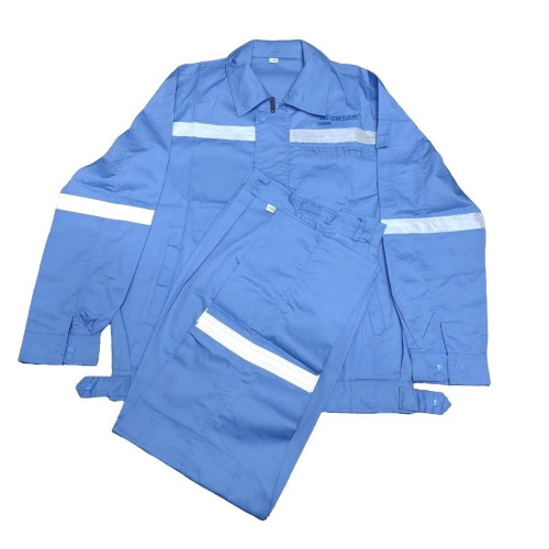中核五夏季薄款一整套工作服套裝核電工人薄款耐磨透氣勞保服