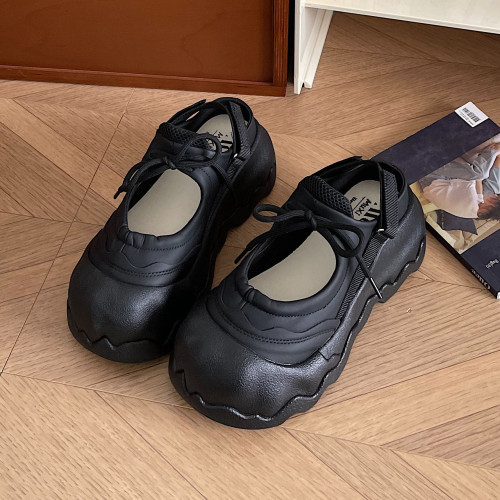 爆款法式厚底包頭涼鞋女款夏季外穿2025新款增高軟底瑪麗珍涼單鞋