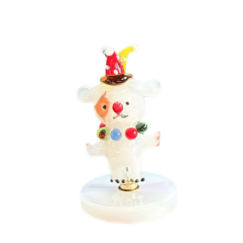 手工琉璃旋轉底座可愛小動物系列創意桌面裝飾品擺件生日禮物專屬