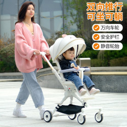 遛娃霤娃神器嬰兒手推車超輕便可折曡兒童高景觀可坐可躺寶寶推車