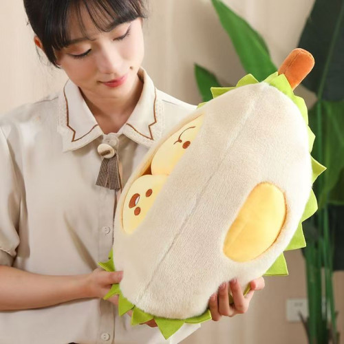抖音同款毛絨榴蓮玩偶解壓撕拉玩具毛絨玩具公仔節日禮品創意女生
