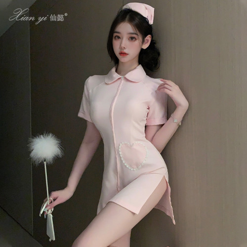 仙懿萬聖節服飾白衣天使護士cosplay性感舞台表演服大碼演出服672