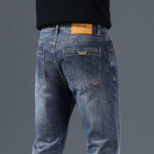 2025四季款修身直筒彈力牛仔褲男長褲JEANS MEN