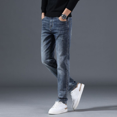 2025四季款修身直筒彈力牛仔褲男長褲JEANS MEN