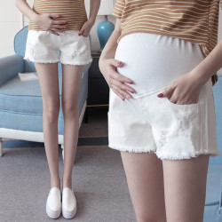 孕婦新款夏季牛仔短褲孕期必備2025処理孕婦裝年夏季流行
