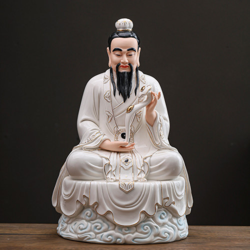 陶瓷三清道祖擺件太上老君靈寶天尊元始天尊三清神像道家祖師爺像