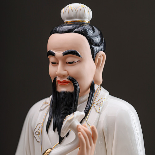 陶瓷三清道祖擺件太上老君靈寶天尊元始天尊三清神像道家祖師爺像