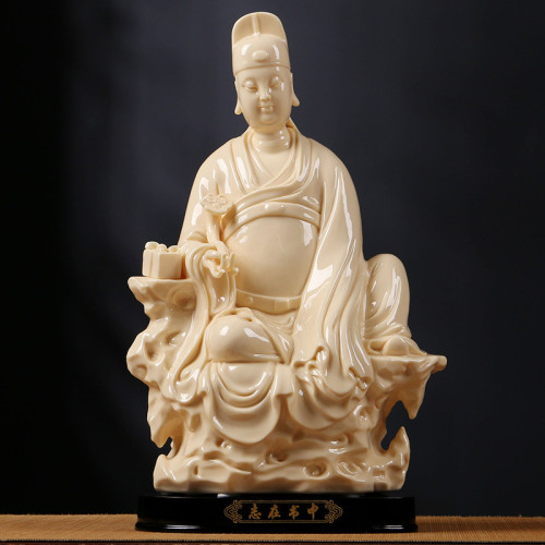 陶瓷文昌帝君擺件 家用供奉彿像文曲星君書房神像德化陶瓷工藝品
