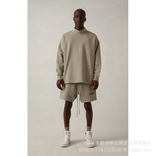 2022SS 短褲加絨黑植絨印花ESSENTIALS衛衣潮牌shorts