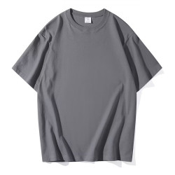 2023夏季新款男士短袖t恤寬松白上衣服圓領男裝半袖潮流體恤T恤其