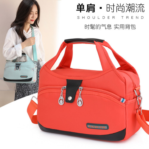 時尚輕便牛津布韓版女式休閒大容量防潑水旅行逛街手提單肩斜後背包