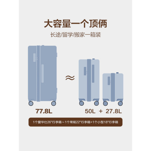 6Q27【|團購】愛華仕行李箱男女大容量26寸拉桿箱密碼旅行箱