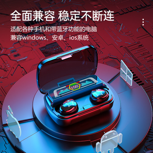 爆款新款AS-07藍牙耳機TWS降噪防水運動V5.3觸控耳機