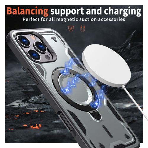 適用於蘋果16ProMax手機殼天環磁吸iPhone15Plus防摔360旋轉支架