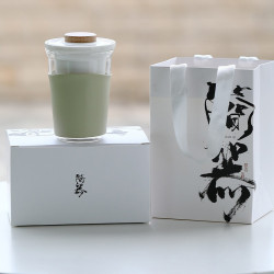 高檔泡茶杯辦公室個人專用玻璃茶水分離杯家用功夫茶具創意伴手禮