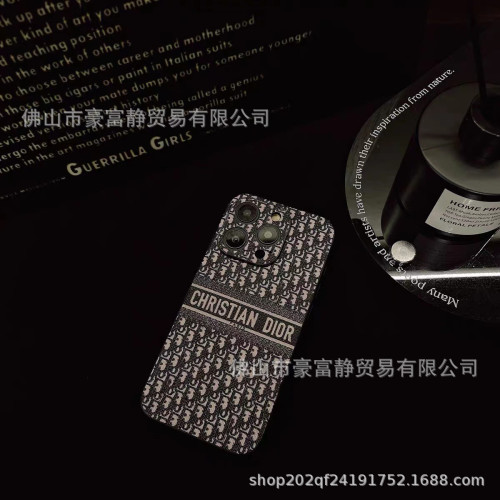 潮牌全包適用蘋果15promax皮質手機殼iPhone14感11防摔12女16pro