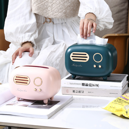 創意紙巾盒客廳輕奢家用餐廳紙盒遙控器茶幾收納盒可愛少女抽紙盒