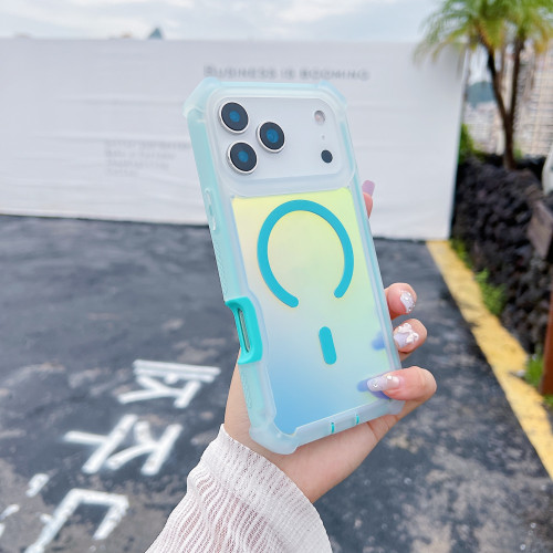 適用iPhone17ProMax太空殼變色龍手機殼蘋果16Pro磁吸三防15套