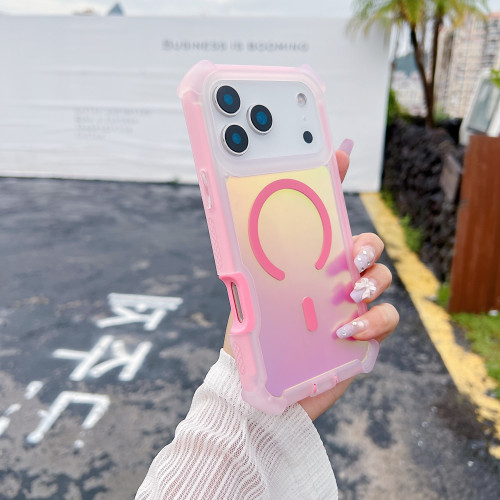 適用iPhone17ProMax太空殼變色龍手機殼蘋果16Pro磁吸三防15套