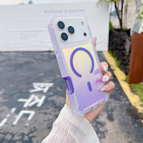 適用iPhone17ProMax太空殼變色龍手機殼蘋果16Pro磁吸三防15套