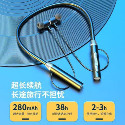 無線藍牙耳機頸掛脖入耳式運動跑步型大電量超長待機續航男女士款
