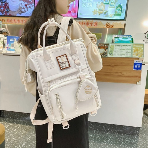 韓國ins小清新校園風休閒書包女日系百搭手提學生雙肩包旅行後背包