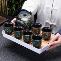 提梁壺陶瓷大容量茶具套裝單壺涼水壺大號中式壺泡茶壺家用紫砂壺