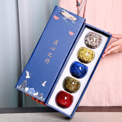 窰變建盞茶杯五行杯茶具天目品茗單杯主人杯禮盒裝商務禮品伴手禮