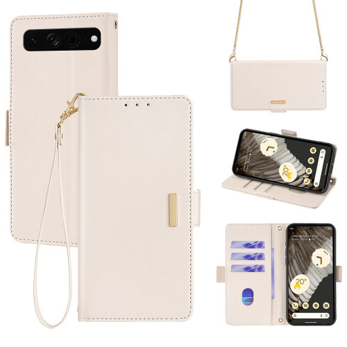 適用Google Pixel 8 Pro翻蓋手機殼7A多卡槽7 Pro 5G掛繩手機皮套