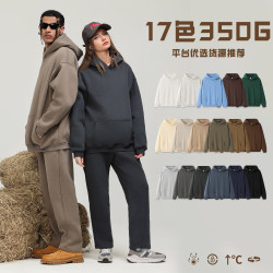 Oversized2024秋冬男潮加厚加絨連帽衛衣