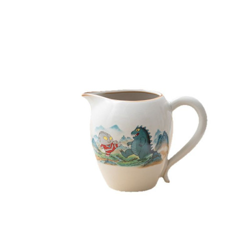 米黃汝窰奧特曼陶瓷公道杯茶水分茶器家用大容量高檔茶海功夫茶具