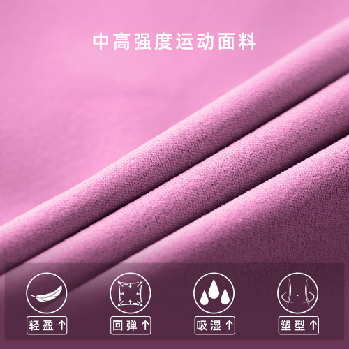 BR中強度長袖瑜伽服女緊身短款拉鍊健身服休閒跑步運動瑜伽外套春