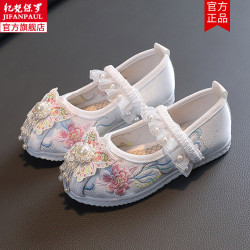 老北京佈鞋女夏小學生漢服鞋子