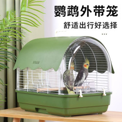 透明亞克力鸚鵡外出籠鳥籠鸚鵡籠子外帶籠虎皮牡丹玄鳳豪華別墅