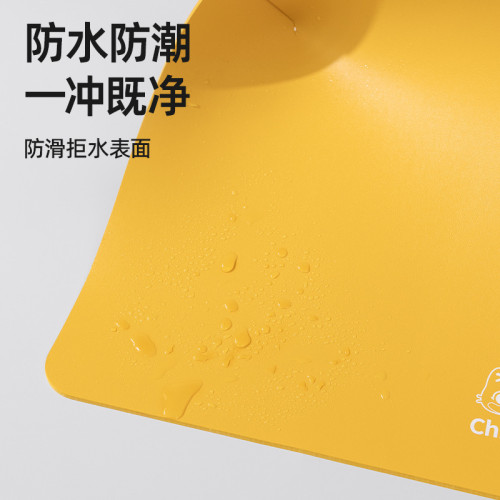 貓咪餐墊寵物皮革碗墊半包圍加厚防滑防水防油漬小狗吃飯專用墊子