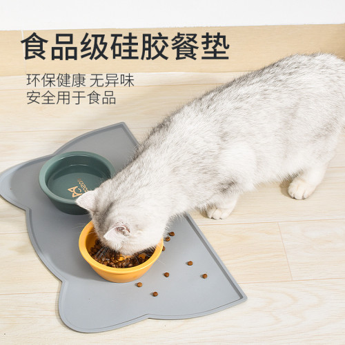 寵物餐墊貓碗墊貓咪狗狗貓用吃飯墊子矽膠大號防滑防水防漏食用品