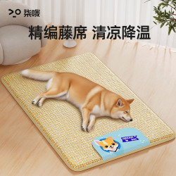 狗狗涼蓆墊夏天睡墊寵物冰墊睡覺用貓咪涼墊四季通用降溫狗窩墊子