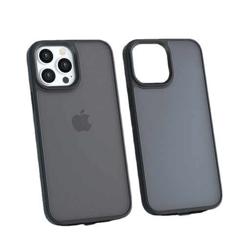 適用蘋果16手機殼iphone15promax防摔半透明磨砂保護套防指紋膚感