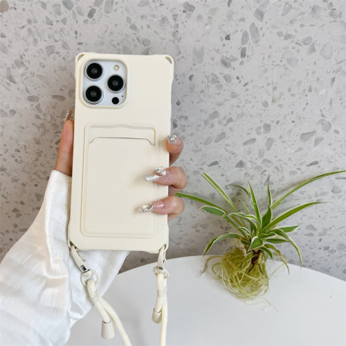 適用iPhone17ProMax插卡手機殼16Pro掛繩15四角防摔14保護套XS