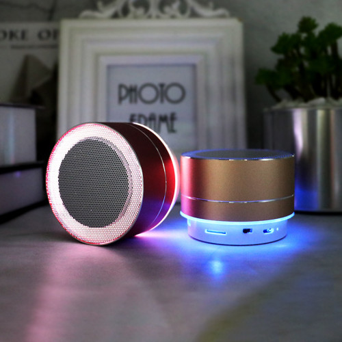 金屬A10藍牙音響手機電腦迷你音箱led內存卡發光小音響Logo禮品