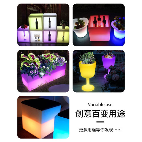 酒吧LED發光冰桶充電遙控KTV香檳啤酒冰桶防摔創意冰桶