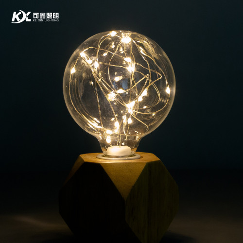 LED玻璃銅線燈泡G80 E27 2.4m20珠節日喜慶聖誕裝飾燈