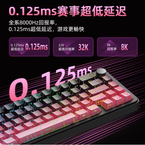 新盟Beat65磁軸機械鍵盤有線客製化側刻等高線鋁合金RT電競遊戯用