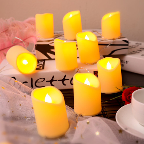 發光蠟燭LED彩燈串七夕情人節生日表白氛圍裝飾布置室內道具用品