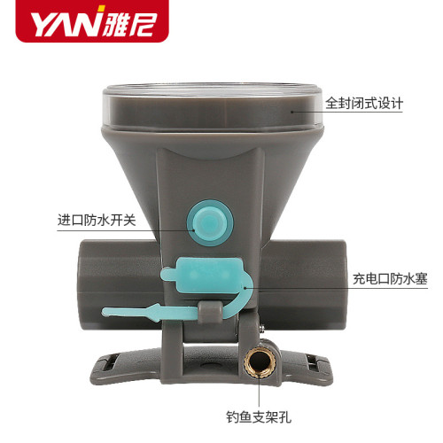 雅尼Q1潛水頭燈強光充電超亮遠射防水超長續航頭戴式led手電筒