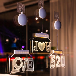 發光LOVE數字母LED彩燈520七夕情人節氛圍室內房間裝飾布置掛件