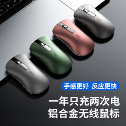 鋁合金藍牙無線滑鼠雙模2.4G充電靜音女生可愛筆電桌上型電腦通用