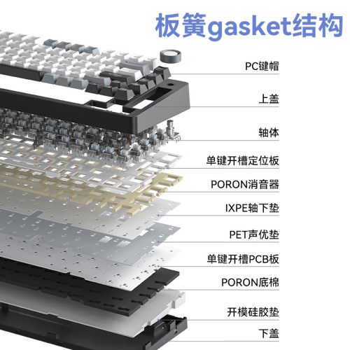 ViewSonic優派KC75客製化機械鍵盤gasket結搆全鍵熱插拔無線三模